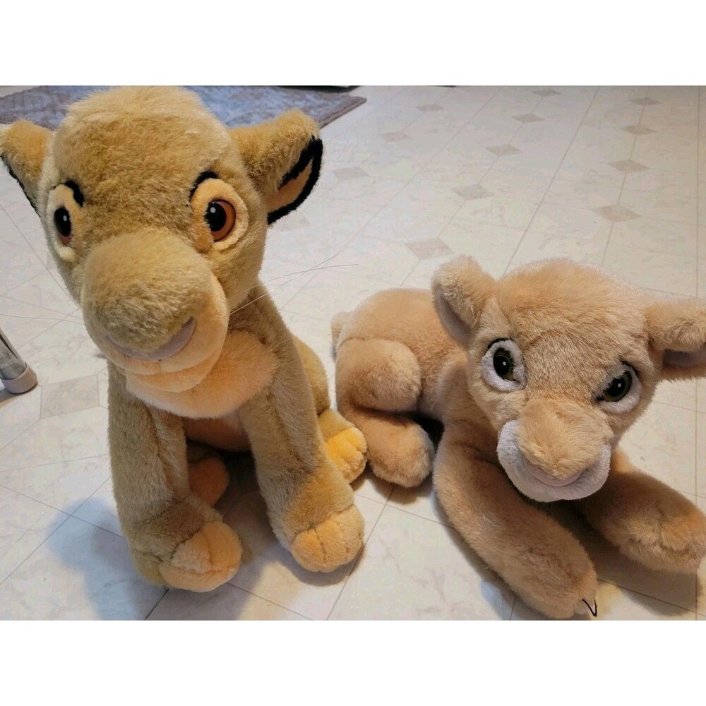 Disney Store Lion King Nala and Simba Set Large Plush 13" Stuffed Animal